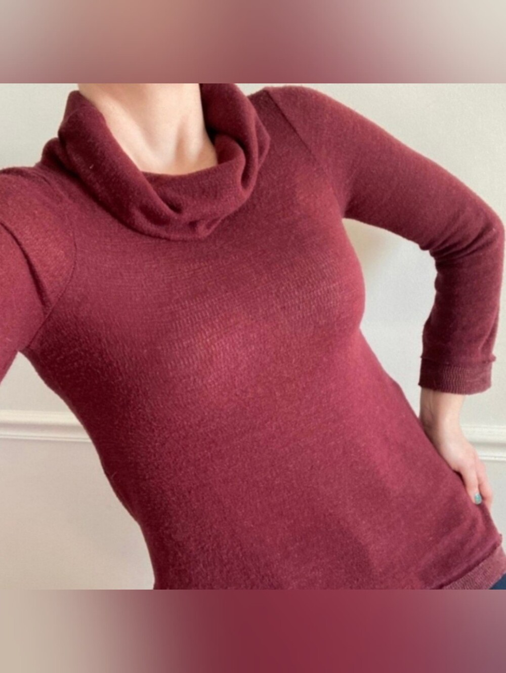 Anthro Cowl Neck Sweater